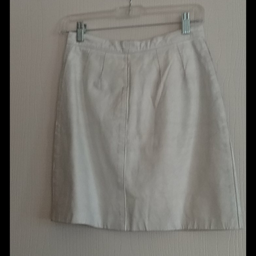 White leather Skirt